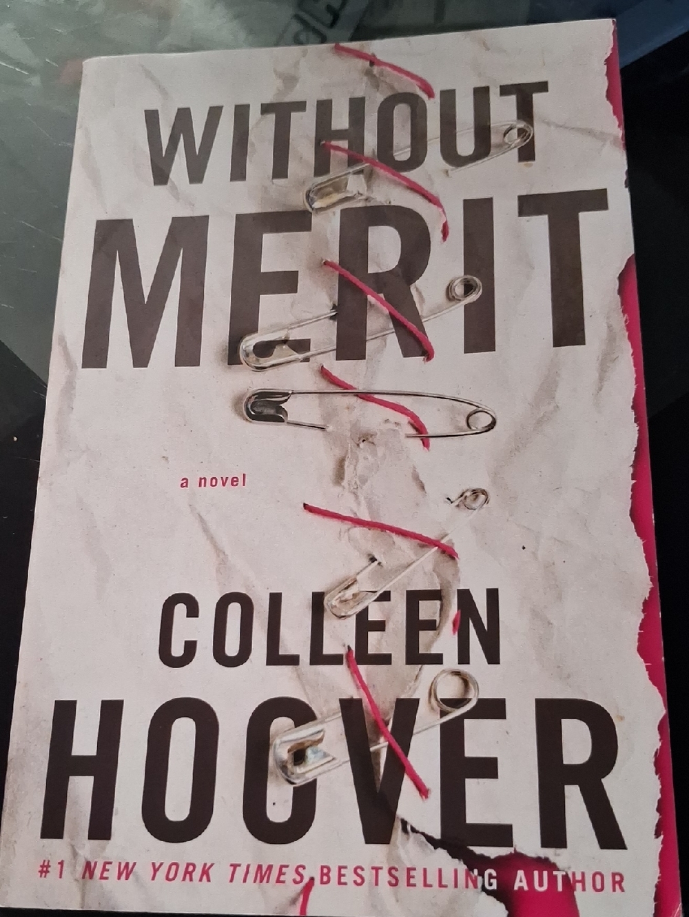 Without Merit by Colleen Hoover - White & Pink Paperback Novel